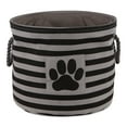 thumbnail image 3 of 15" Black and Gray Round Medium Bone Dry Polyester Pet Bin Stripe With Paw Patch, 3 of 3