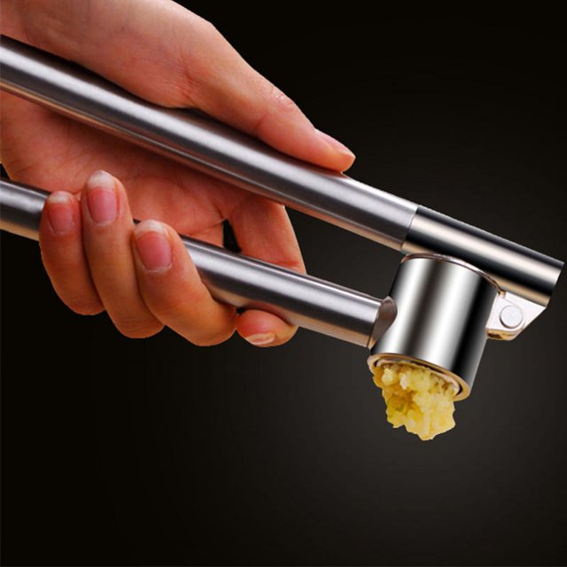 Prensa de ajo manual, diseño de triturador desmontable de acero inoxidable, mango extendido para apretar fácilmente, inoxidable, apto para lavavajillas y fácil de limpiar. Sailing Electrónica