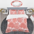 thumbnail image 2 of Designart 'Tropical Retro Foliage Coral I' Mid-Century Modern Duvet Cover Set, 2 of 4