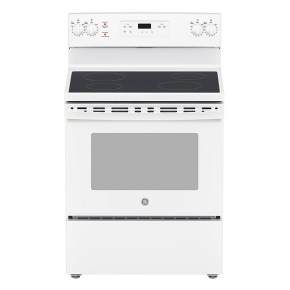 Freestanding Smooth Top Electric Range 30 in White GE - JCBS630DKWW