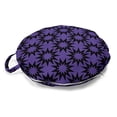 thumbnail image 1 of Geometric Round Floor Cushion with Handle, Monochromatic Pattern of Continuous Sun Inspired Shapes Design, Pillow for Living Room & Dorms, 18" Round, Blue Violet and Charcoal Grey, by Ambesonne, 1 of 4