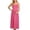 Hot Pink, variant on Women Maternity Bodycon Slip Dress Solid Color Stretch Slim Cami Dresses Long Full Slips Pregnancy Outfits Wine XL