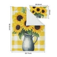 thumbnail image 5 of Sunflowers and Checkered Duvet Cover and Pillowcase Set for Single Bedding, Bedroom Accessories for Kids Teens, 5 of 5