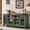 Green, variant on Buildhom 60" Farmhouse Sideboard with 4 Glass Doors & Wood Legs, Buffet Cabinet for Dining Room, Black