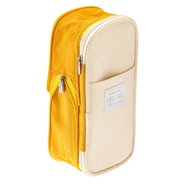 Bolsas de Lápiz con Cremallera Caja de Lápiz de Cremallera de Gran Capacidad, Caja de Lápiz, Oficina, Papelería de Lienzo de Estudiante Caja de Lápiz Grande