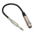 thumbnail image 1 of Cable de micrófono estéreo XLR 3P a conector jack mono hembra de 1/4'' 3m, 1 of 7