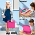 thumbnail image 6 of SUPNICE Kids Case with Screen Protector for iPad 9.7 Inch 2018/2017, Shockproof Convertible Handle Stand Kids Case for iPad 9.7 2017/2018 (iPad 5th and 6th Generation),iPad Air 2, Rose Pink, 6 of 8
