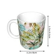 thumbnail image 2 of Yiaed Watercolor Palm Tree Print Ceramics Coffee,Large Handle Design,Extra Large Tea and Coffee Cup for Office and Home Mugs, 2 of 6