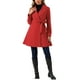 thumbnail image 1 of Abrigo elegante Inspire Chic para mujer, con cuello de chal, abrigo largo con cinturón, color rojo, 1 of 6