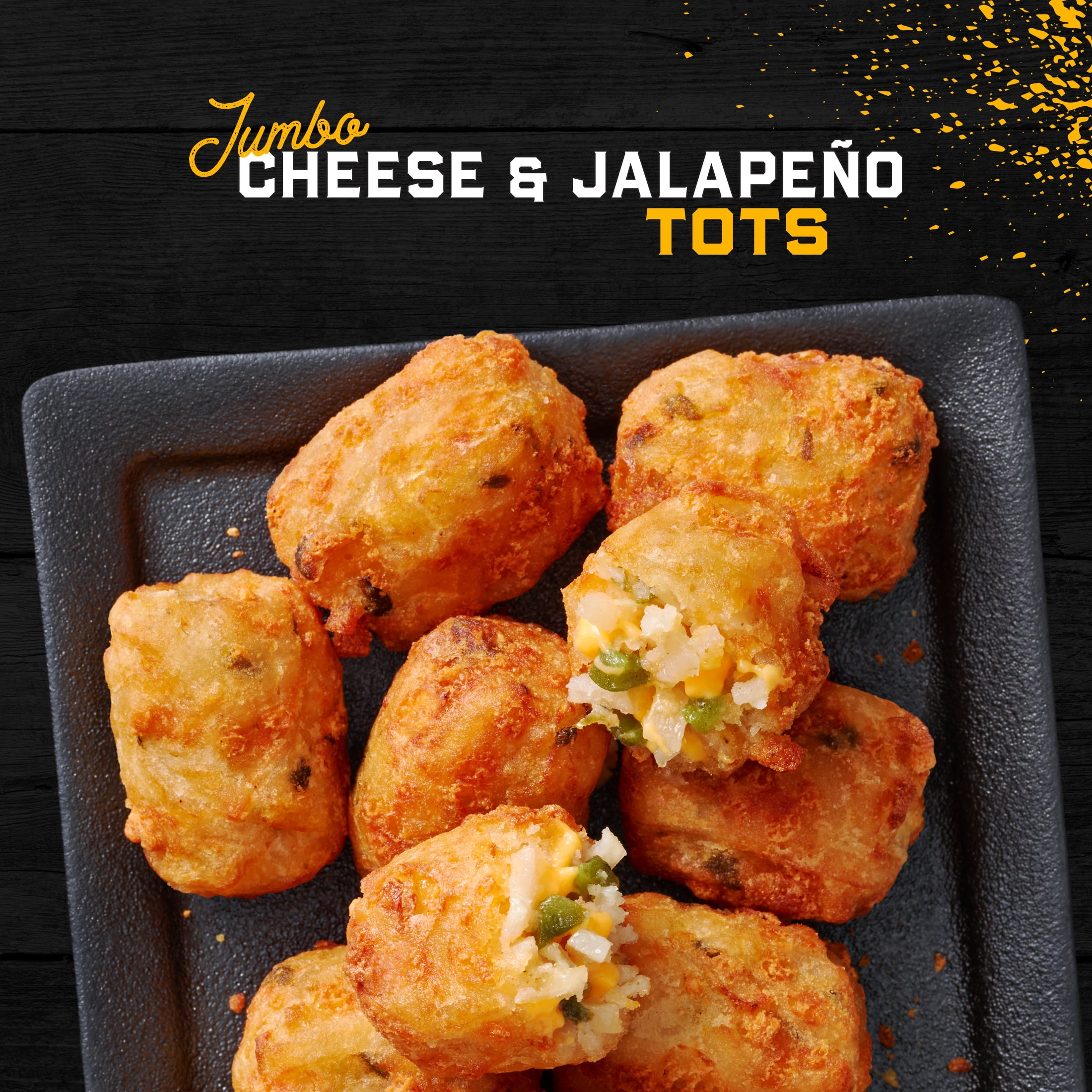 Guy Fieri’s Flavortown Jumbo Cheese and Jalapeño Tots, 8 oz Box (Frozen)
