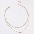 thumbnail image 4 of NICKSUN 18K Gold / Silver Plated Double Layer Necklace - Stainless Steel Herringbone & CZ Tennis Chain, Tarnish-Free Minimalist Stackable Choker for Women, 4 of 6