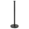 Displays2go Set of 2, Flat Top Stanchion Posts with 4-way Adapater, 39"h Crowd Control Fixtures with Rubberized Base - Matt (Ropes Not Included)