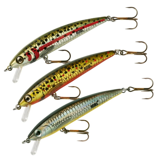 Rebel Lures Micro Critters Ultralight Crankbait Fishing Lure with Barbless  Hook, Micro Critters 3 Pack, Micro Critters 3 Pack 