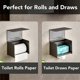 thumbnail image 4 of Aluminum Alloy Toilet Paper Holder Wall Mounted No Drilling Bathroom Tissue Box, 4 of 4