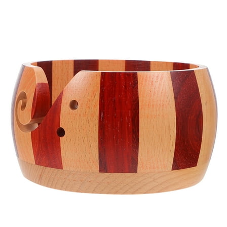 KONTONTY Knitting Yarn Holder Flower Wood Red 1Pcs 5.1X5.1X3.1in