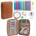 thumbnail image 1 of 100Pcs/22Pcs DIY 22 Sizes Crochet Hooks Needles Stitches Knitting Craft Case Crochet set Weaving Tools Sewing Tools, 1 of 7