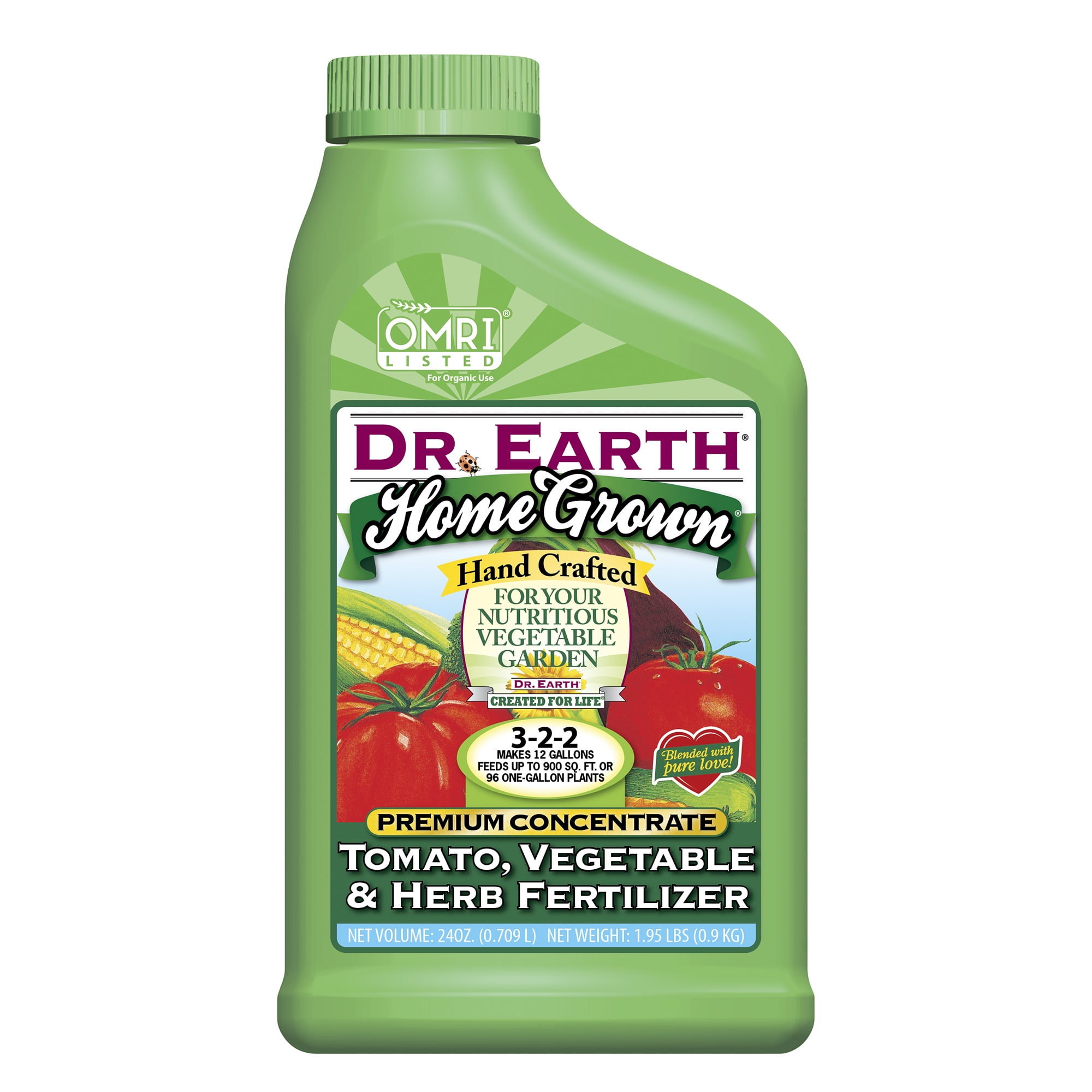 Dr. Earth Organic & Natural Home Grown Tomato, Vegetable & Herb Fertilizer, 24 oz Concentrate