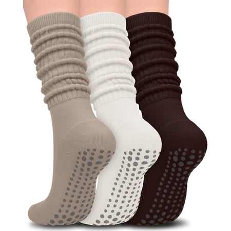 Pilates Socks with Grips for Women Ankle Yoga Socks for Ballet Barefoot Workout Athletic Socks