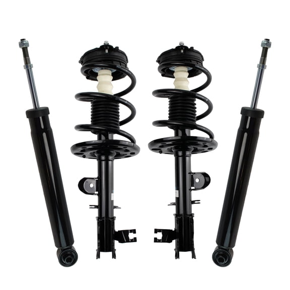 TRQ Front and Rear Complete Strut Assembly & Shock Absorber Kit Complete Strut & Coil Spring Assembly Fits Select 2015-2023 Nissan Murano