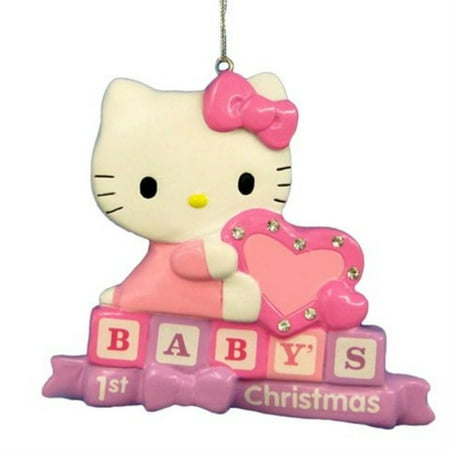 Baby's First Hello Kitty Christmas Tree Ornament Personalizable Holiday