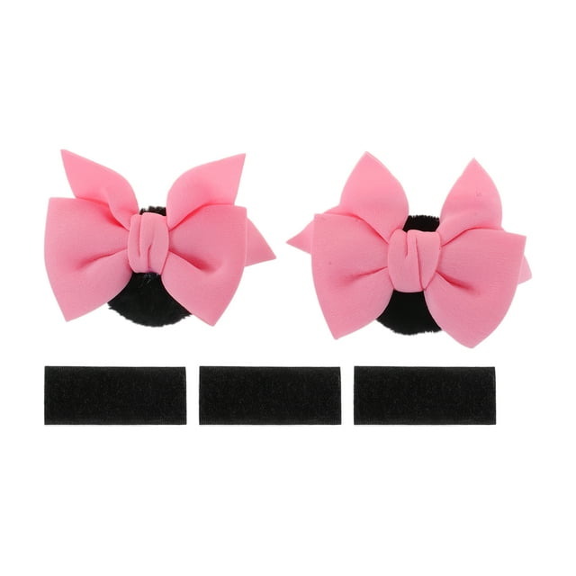 Accesorios para Cascos de Motocicleta Decoración Orejas de Gato para Cascos de Motocicleta Bicicleta Esquí Negro Rosa Stickers 1 Juego