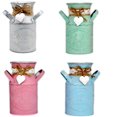thumbnail image 4 of Rústico Shabby Chic Vintage Jarrón de metal Soporte de flores para la decoración del librero del jardín del hogar (Rosa) JFHHH pequeña, 4 of 5