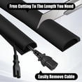 thumbnail image 2 of Wall Cord Hider, Flexible Self-Adhesive Wire Cover, Side-Open Cable Raceway for Cords on Wall, Cord Concealer for Mounted TV, Home Theater & Office, 2 of 6