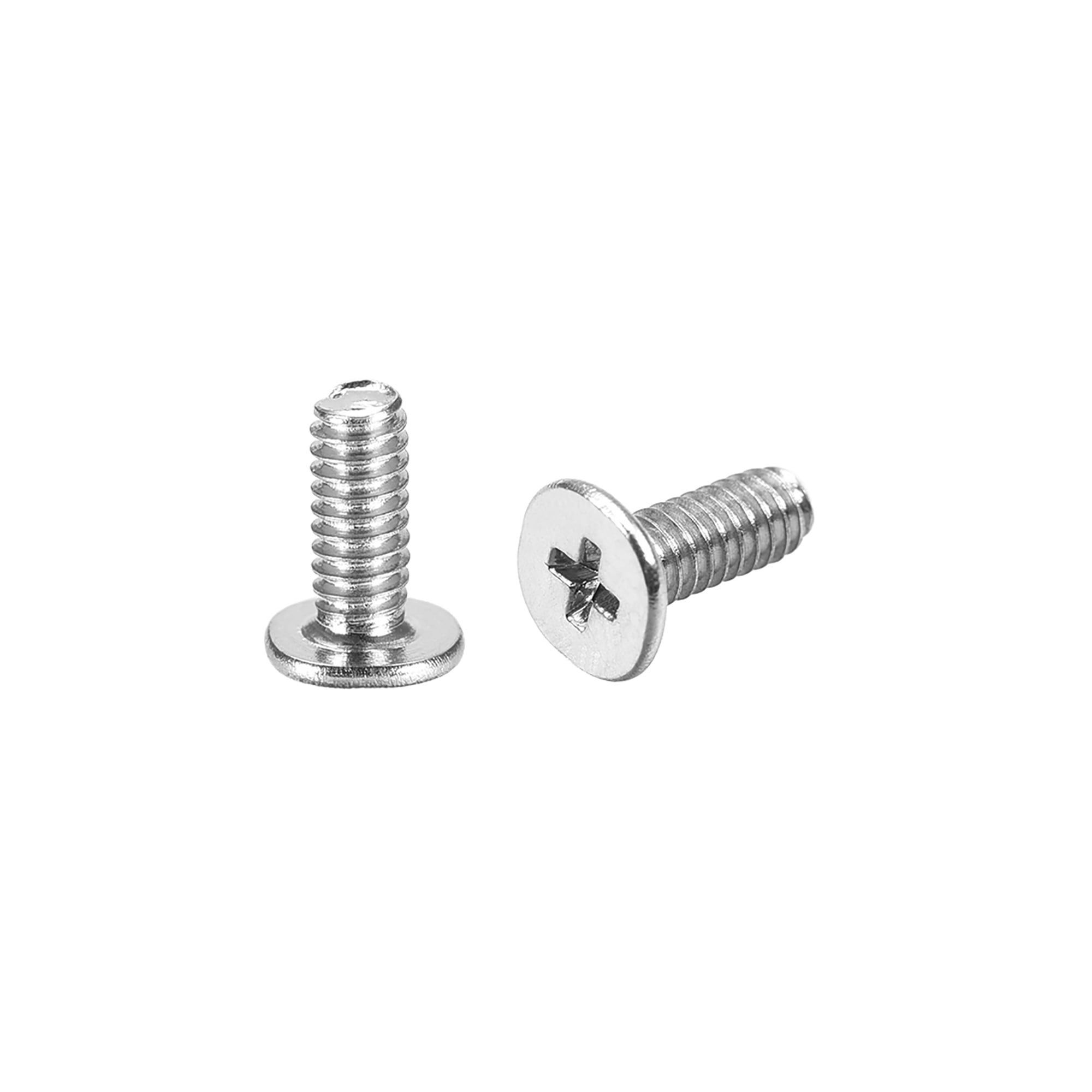 Uxcell M2x6mm Phillips Screw Fastener Silver Tone 3.8mm Dia Screw Head