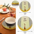 thumbnail image 3 of SKYSONIC Hello Autumn Landscape Trivet Round Hot Pads, Set of 2 Fall Fox Pot Holder Heat Resistant Trivets Cotton Thread Weave Mats for Kitchen Counter Hot Dishes Pot Teapot Table Decor, 3 of 7