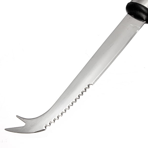 Stainless Steel Kitchen Forked Tip Blade Serrated Cheese Vegetable