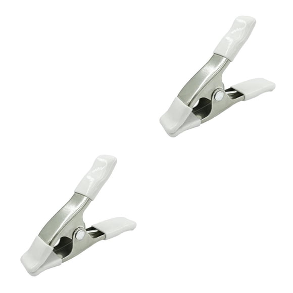 Scienceny Abrazadera de resorte de Metal portátil para fotografía, Clip de invernadero para carpintería, sujetador en forma de A, accesorio de Blanco 2piezas