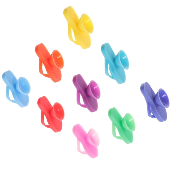 IDEANATEGRATE 9Pcs Party Wine Charms in Slipper Shape with Assorted Colors for Home and Bar Use