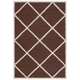 thumbnail image 2 of SAFAVIEH Cambridge Kennedy Geometric Diamonds Wool Area Rug, Dark Brown/Ivory, 6' x 9', 2 of 12