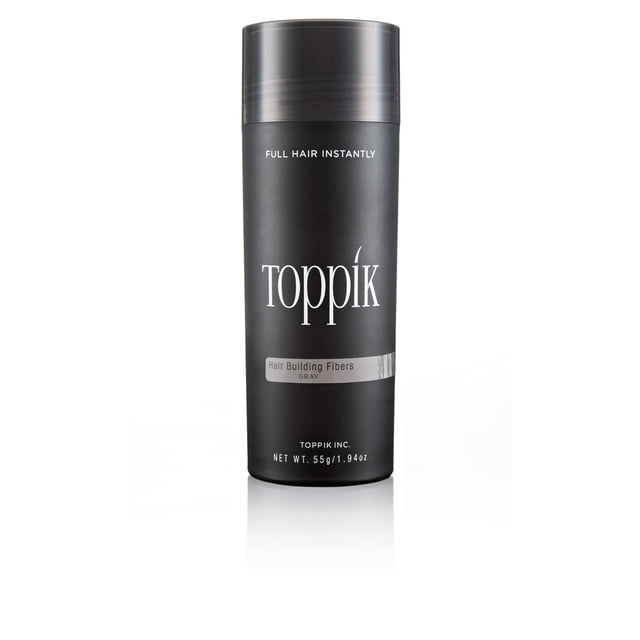 Hair Building Fibers TOPPIK Grey 55 g para cabello fino o delgado