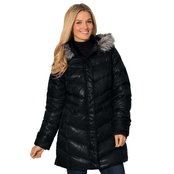 Woman Within Woman Within Women's Plus Size Hooded down fill puffer