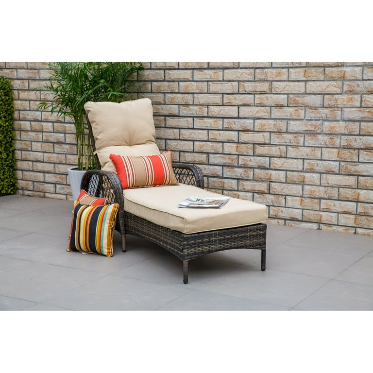 Aldusa Reclining Chaise Lounge with Cushion Pieces Included 1