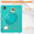 thumbnail image 2 of SaniMore Case for SaniMore Case for iPad Pro 11 2022/2021/2020/2018, iPad Air 5th/4th Generation/iPad 10.9" 2020, Shoulder Strap Pencil Slot Hybird 360° Ratating Handle Bracket Shockproof, Blue, 2 of 20