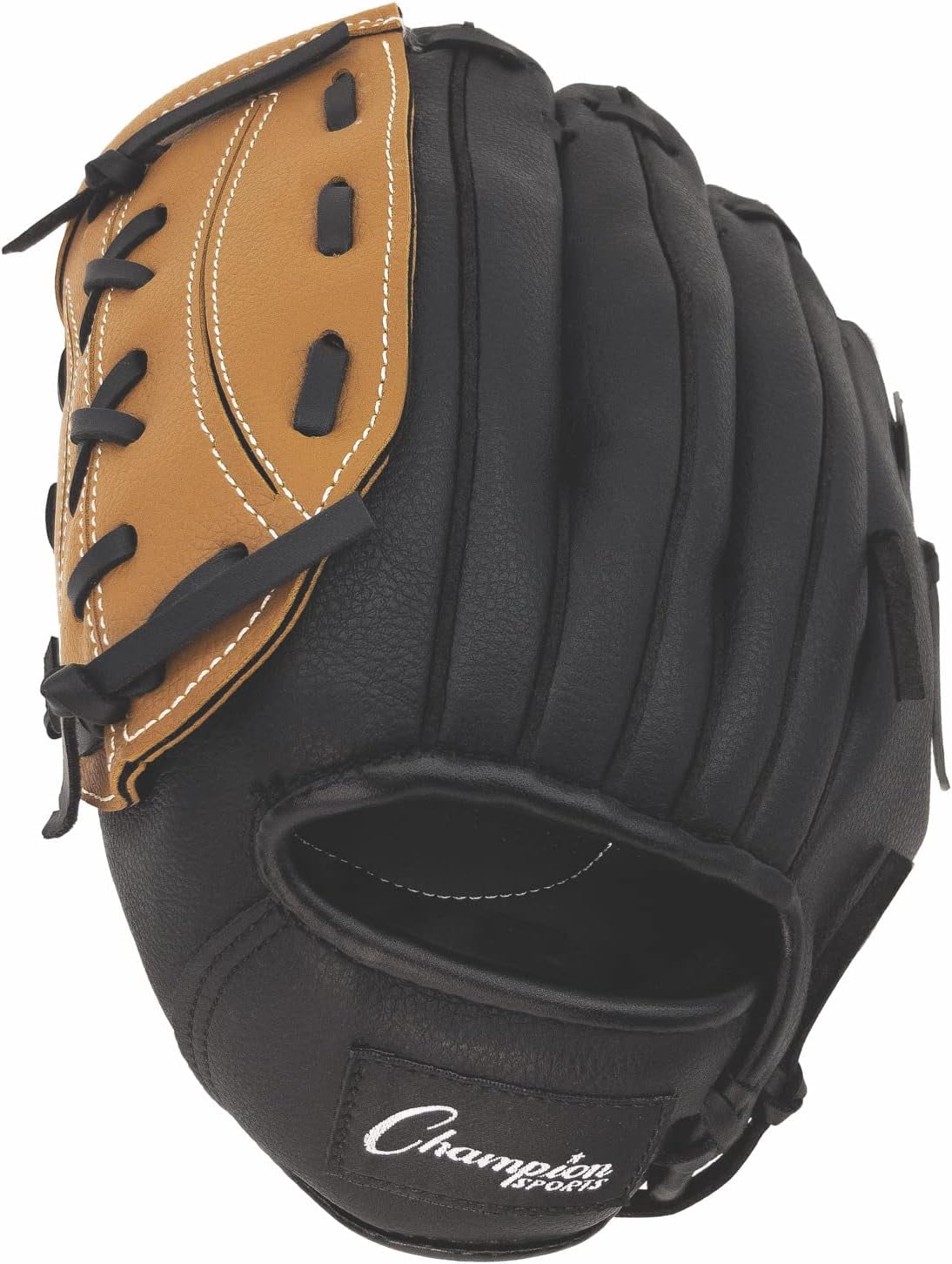 Champion Sports 13" Physical Ed. Glove - Soft Leather Front and Nylon Mesh Back for Comfort Grip | Adjustable Strap with Velcro® Closure | Closed Basket Web | Age: H.S.-Adult | Left-Handed Glove