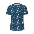 thumbnail image 5 of Wukai Various Lights Print Men's Short-Sleeved Mesh T-Shirt,Quick-Dry Short Sleeve Workout T-Shirt-Small, 5 of 8