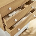 thumbnail image 5 of Nolia 6-Drawer Color Block Dresser Chest in Oak White, 5 of 9