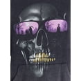 thumbnail image 4 of Halloween Oversized Fit Grim Reaper Graveyard Graphic Fleece Hoodie Sweatshirt, Men's Sizes XS-4XLT, 4 of 5