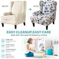 thumbnail image 5 of SHANNA Wingback Chair Slipcovers 2-Piece Stretch Fabric Wing Chair Cover with Cushion Cover Armchair Sofa Furniture Protector, 5 of 9