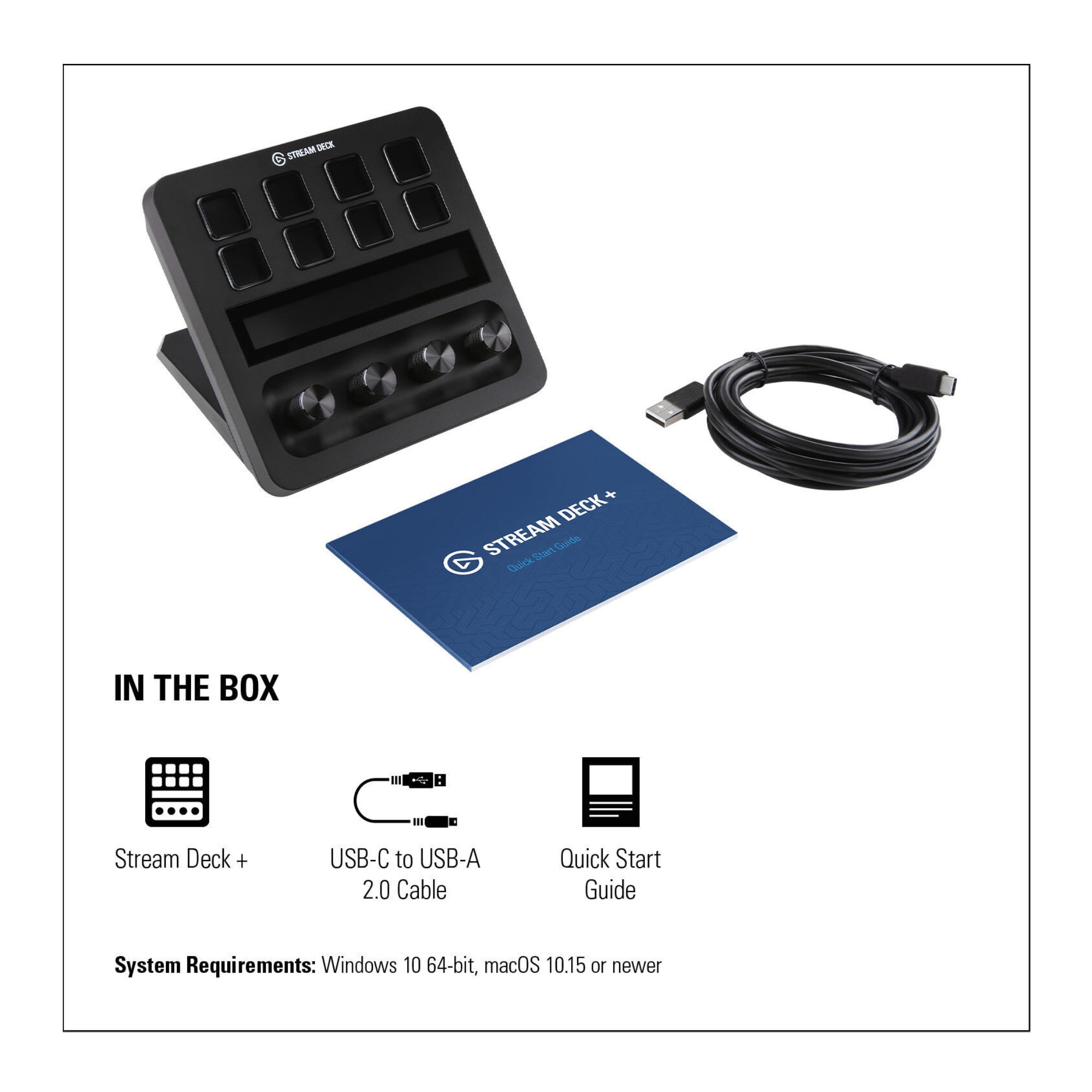 Elgato Stream Deck Plus - USB 2.0 Keypad for PC Gaming, Video