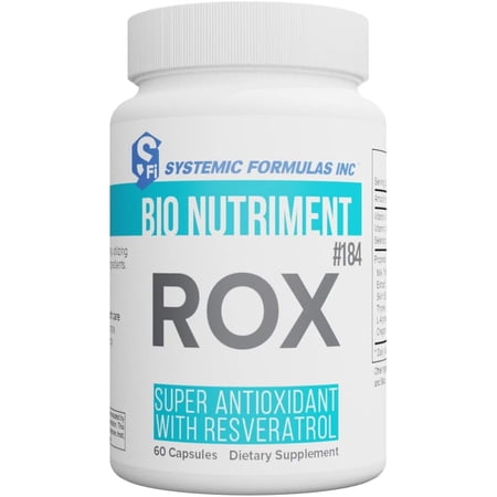 Systemic Formulas ROX Super Antioxidant with Resveratrol 60 Capsules #184. Super antioxidant Formula
