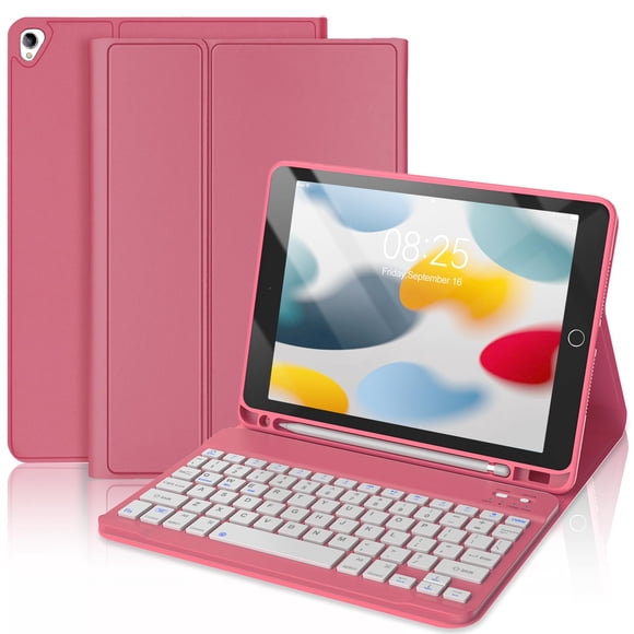 Funda con teclado D DINGRICH para iPad 9ª generación 10.2" inalámbrica