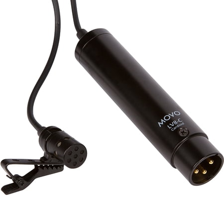 UPC: 0604888902854 | Movo Lv8-c Xlr Premium 48v Phantom Power Lavalier Cardioid Microphone  With Lapel Clip And Windscreen