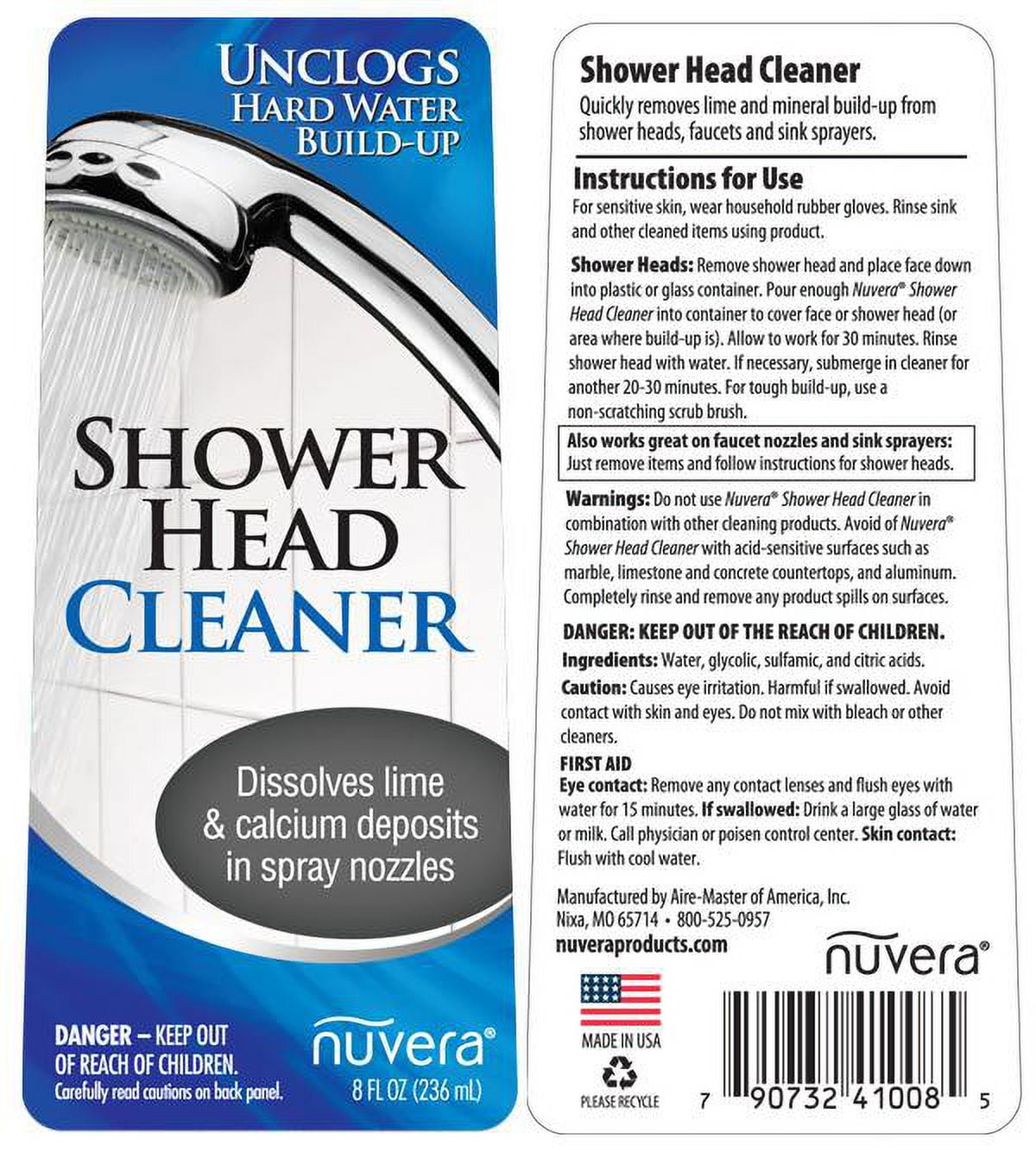 Nuvera Shower Head Cleaner, 3 Pack