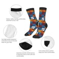 thumbnail image 3 of Fuzoiu colorful plaid Dinosaur Print Kids Socks For Boys Girls,Grip Crew Socks with Non Slip,Lightweight Stretch Crew Socks,Toddlers Crew Boot Socks, 3 of 5