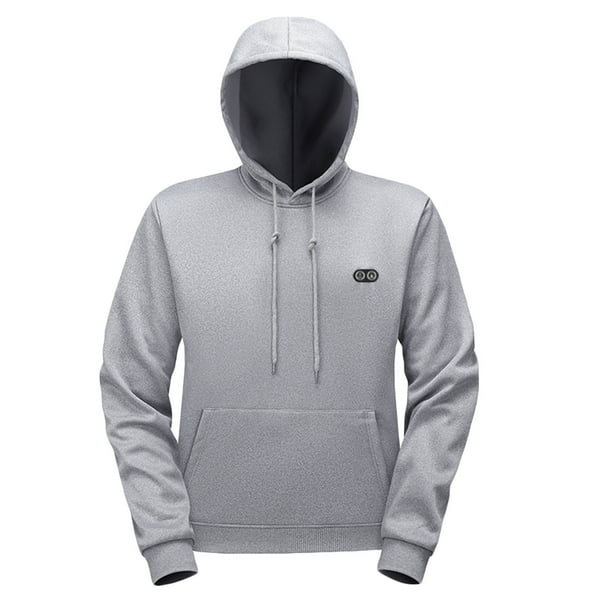 Dolkfu Sudadera con capucha caliente para hombres, sudadera con capucha de 17 zonas de calor, camiseta caliente de invierno para hombres XXXL