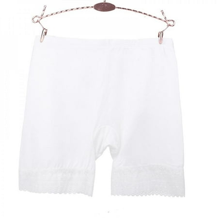 

Xmarks Women Pants Safety Pants Modal Seamless Lace Panties Summer Comfy Ultra-Thin Solid Color Boxer Femme Short